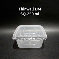 250ml SQ Thinwall Plastic Lunch Box DM SQ-250 | 250 Square Dessert Box Container ML