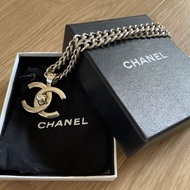 Chanel vintage香奈兒復古中性款經典書包釦古董項鍊 項