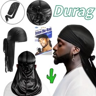 Hip Hop Durag Head Durag Long Tail Headband Breathable Pirate Hat Silk Bandana Chemo Cap