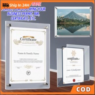 A4 WALL ACRYLIC FRAME Acrylic Photo Frame 3MM+3MM Acrylic Display Stand Certificate Document Frame