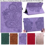 3D Flower Embossed Case for Huawei MediaPad M5 Lite 10 Soft Silicone Back Tablet Cover for Huawei MediaPad Media Pad M5 Lite 10