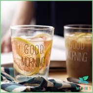 W.B. Coffee Cup Good MORNING Letter Skin Excellent Design Breakfast glass