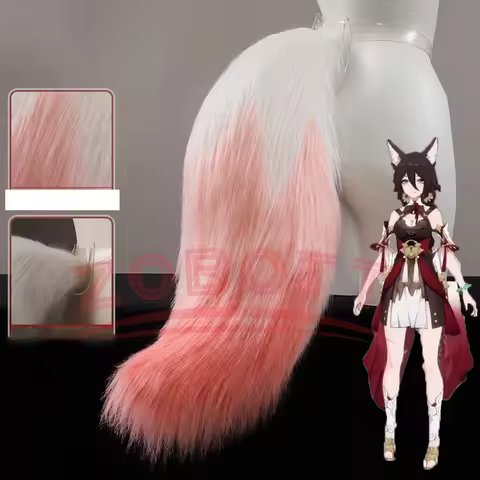 Honkai Star Rail Fugue Cosplay Tail Game Props Red White Tail Tingyun Xianzhou Luofu Halloween Party