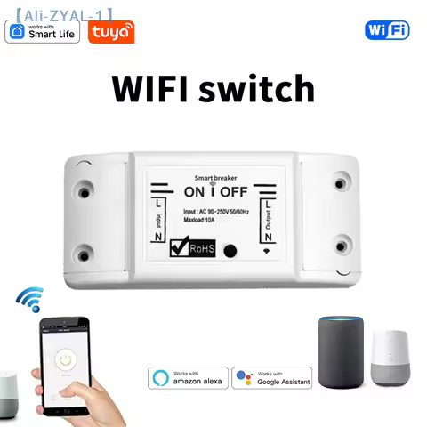 【ZYAL-1】WiFi Switch DIY MINI Smart Home Switch Relay Module Smart Life APP Wireless Voice Remote Con