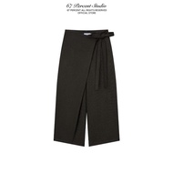 67PERCENT/67% Diagonal Wide Leg TROUSERS - WRAP TROUSERS