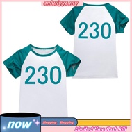 Squid Game Costume Baby Boys Girls Jacket T-shirt + Pants 3pcs 246 333 Kids Clothes Spring Autumn Fa