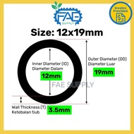 Silicone tube/ black tube hose tiub food grade 3x5 4x6 4x8 5x8 6x10 7x10 8x12 9x14 10x15 12x16 12x19