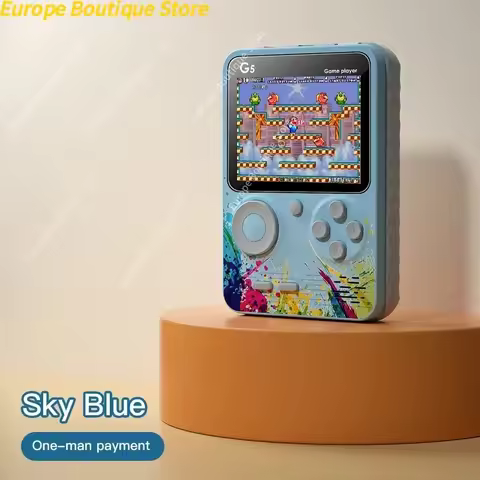 2025 G5 3.0 Inch Video Game Console Mini Portable TV Handheld Game Player Built-in 500 Games AV Outp