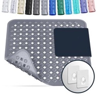 吸盤浴室防滑墊 浴缸吸盤防滑 老人小孩保護 廁所地墊  灰色地墊 贈送掛鉤*2 可機洗