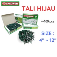 [ BALLINER ] TALI HIJAU / TREASURY TAGS (4T ~ 12T) / OFFICE PAPER FILLING TAGS