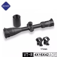 ORIGINAL Discovery กล้องติดปืนยาว VT-R 4-16x42 AOE / VT-R 3-12x42 AOE High Shock Proof Scope (สินค้าเกรดสูงAAA รับประกันคุณภาพค่ะ)ฟรี ด้ามจับ 11 มม. และฝาปิด พลัส ท่อลดแสง