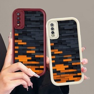 Orange black square Case For OPPO A7 A12S F11 A9X A94 A79 A80 A57 A77 A5SReno 4F 5F 7Z 8Z A53 A33 A3