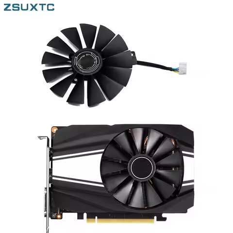 T129215BH GTX1660 GPU FAN，ASUS Phoenix GTX 1660 SUPER、1660TI、1660、RTX 2060 Phoenix Video card coolin