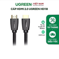 Ugreen HD118 HDMI 2.0 Cable| PP parachute fabric material | 3D 2K resolution 4096x2160p/30Hz | 1 for