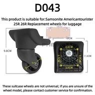 [PH Luggage Accessories] D043 Suitable for Samsonite Americantourister 25R 26R Luggage Replacement W