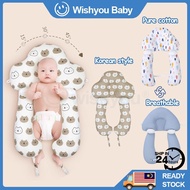 【24H】Cotton Baby Pillow Anti Flat Head Anti Slip Bantal Baby Newborn with Bolster Comfort Sleeping S