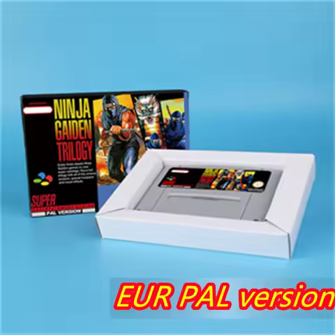 for Ninja Gaiden Trilogy 16bit game card for EUR PAL version SNES video game console