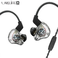Uareliffe KBEAR KS1 Earphone Deep Bass Headphone Dual Magnectic Circuit Dynamic Wired Earbud In-ear 