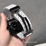 硅胶表带适用华为GT3手表gt4运动表带GT3pro洞洞透气watch4磁吸扣Silicone strap suitable for Huawei GT3 watch20240511