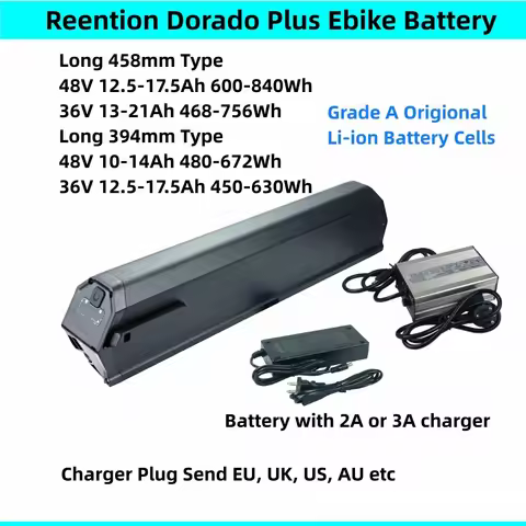Reention Dorado Plus Ebike Battery 48V 17.5Ah 16Ah 14Ah 13Ah 12.5Ah 10.4Ah 10Ah 36V 20Ah 17.5Ah 13Ah