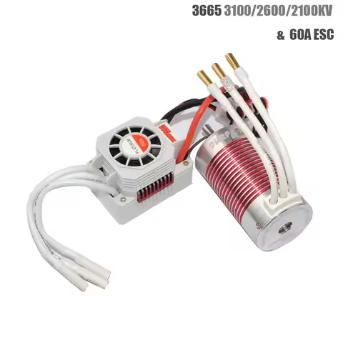 Platinum Waterproof 3665 3100KV 2600KV 2100KV Brushless Motor with 60A ESC for RC Car 1/10 Motor RC 