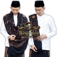 Sorban Ar-rida solo motif kasmiri Printing Grade A - Sorban Rida Panjang Hitam - Sorban habib motif
