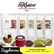 La Kreiva Crumble 250g / Crumble Topping / Toping Kue / Crumble Red Velvet / Caramel Crumble / La Kr