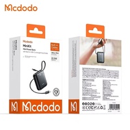 CCC MCDODO certificate mini power bank 10000mAh 22.5W led display with TypeC&Lightning dual cable