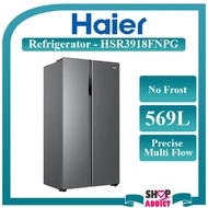 Haier Side By Side Series Twin Inverter Refrigerator (569L) HSR3918FNPG Peti Sejuk 2 Pintu