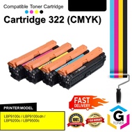 Compatible Canon Cartridge 322 Black / Cyan / Magenta / Yellow Toner for LBP9100c / LBP9100cdn / LBP