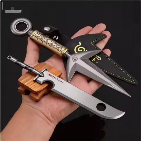 Naruto Namikaze Metal Craft Model Minato prop Rotatable Art of Flying Thunder God Kunai Turn Ninja C