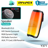 Awei Y371 Wireless Speaker HiFi Stereo Surround Sound RGB Dynamic Light Portable Bluetooth Speaker A
