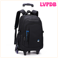 LVPDB Junior High School Rolling Backpacks for Boys Wheeled Bag Trolley School Bags with 2/6 Wheels Travel Luggage Kids Bookbag mochil AGWED