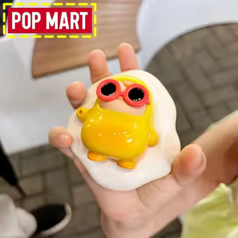 Genuine Pop Mart Pucky Egg Beanie Series Blind Box Kawaii Anime Figuring Pvc Collectible Desktop Orn