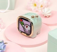 RBNJO Divoom DITOO-PLUS ZOOE ช้างพิกเซลลำโพงไร้สายบลูทูธสีชมพู/เขียวลำโพงขนาดเล็กอัจฉริยะนาฬิกาปลุกข