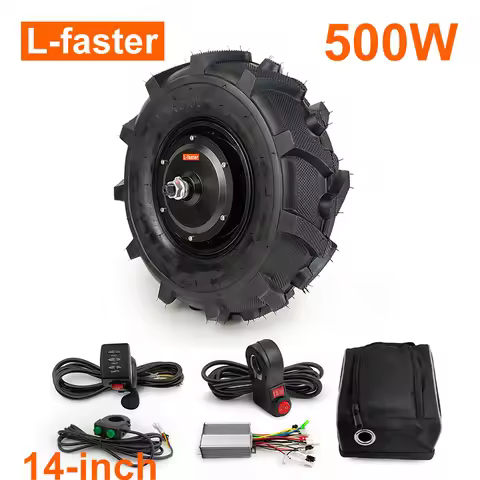 L-faster 14 Inch 500W Brushless Geared Hub Motor 14X5.00-6.5 Agricultural Wheel For Electric Fish Ba