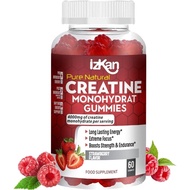 Creatine Monohydrate Gummies 4000mg for Men & Women - 60 Chewable Creatine Gummies Strawberry Flavou