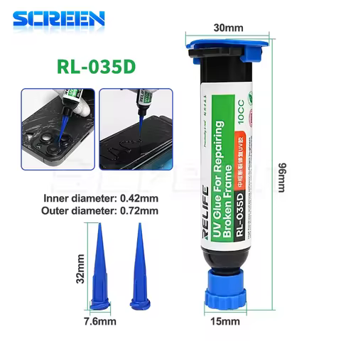 RELIFE RL-035D Repairing Broken Frame UV Glue High temperature resistance and anti-aging,Fast curing