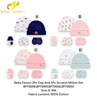 Bebe Favour 2Pc Cap And 2Pc Scratch Mitten Set BP73688,BP73691,BP73692,BP73694