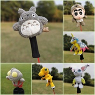 Cartoon Animation Golf Club Cover Golf Head For Driver Golf Hybrid Golf Fairway Wooden Toy Plush Gol