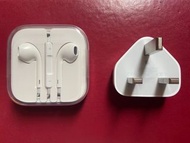 全新apple原裝耳機+ usb充電器