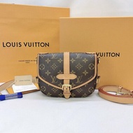 LV Saumur BB老花帆布馬鞍包