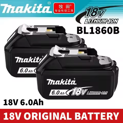 Authentic Makita Battery 6Ah 18V 5.0Ah Power Tool Replacement Battery BL1850B BL1860B DC18RC Charger