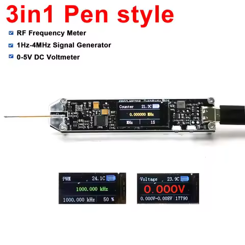 3in1 Frequency Meter ﻿5Hz~100MHz Frequency Test Pen Frequency Counter Frequency Signal Generator Mea