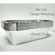 10 pcs (Tanpa Penutup, No Lid) 1650 Disposable Aluminium Foil Rectangular Rectangle Baking Tray