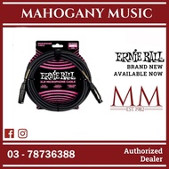 Ernie Ball P06388 XLRM-XLRF Microphone Cable, 20′, Black