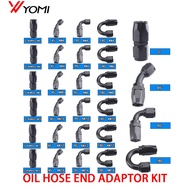 Universal AN4 AN6 AN8 AN10 Straight 45 90 120 180 Degree Oil Fuel Swivel Hose End Fitting Oil Hose E