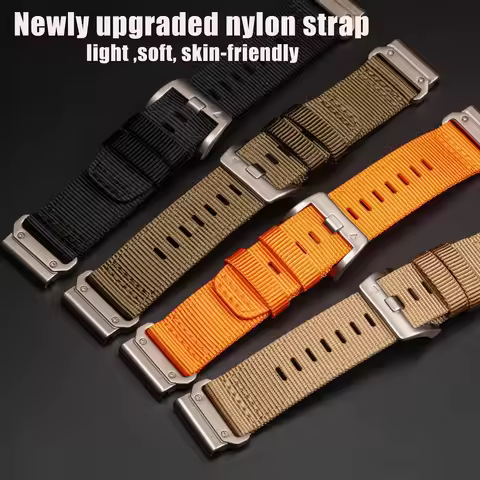 HEMSUT Watch Band For Garmin Tactix Nylon Quickfit 20 22 26mm Sports Wrist Strap Compatible Fenix8 7