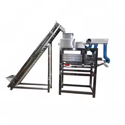 Industrial Cacao Bean Shell Removing Winnowing Cracker Winnower Peeling Shelling Cocoa Cracking Mach