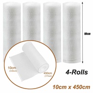 4 Rolls Gauze Bandage Roll with Tape - White Gauze Wrap Breathable Bandage Gauze Wrap Used for First